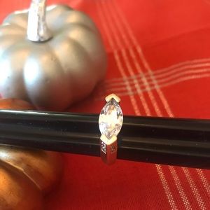 Sale! EDCO Marquise Solitaire Gold Toned Ring